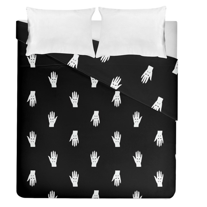 Vampire Hand Motif Graphic Print Pattern 2 Duvet Cover Double Side (Queen Size)