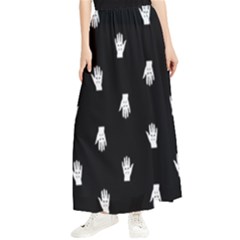 Vampire Hand Motif Graphic Print Pattern 2 Maxi Chiffon Skirt by dflcprintsclothing