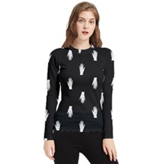 Vampire Hand Motif Graphic Print Pattern 2 Women s Long Sleeve Rash Guard