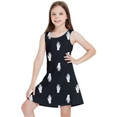 Vampire Hand Motif Graphic Print Pattern 2 Kids  Lightweight Sleeveless Dress