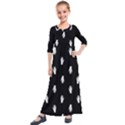 Vampire Hand Motif Graphic Print Pattern 2 Kids  Quarter Sleeve Maxi Dress View1