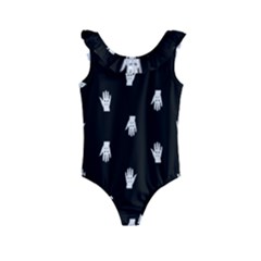 Vampire Hand Motif Graphic Print Pattern 2 Kids  Frill Swimsuit by dflcprintsclothing