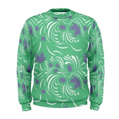 Folk Floral Pattern  Abstract Flowers Print  Seamless Pattern Men s Sweatshirt by Eskimos