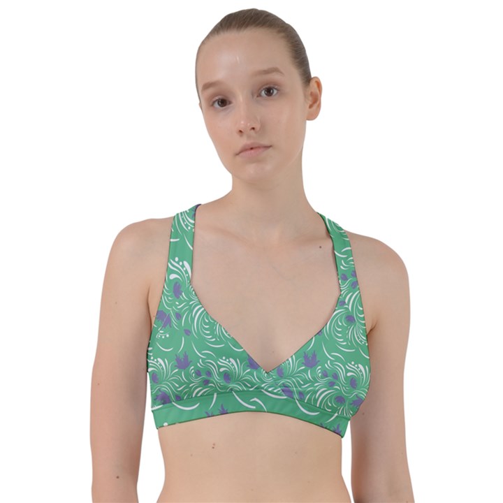 Folk floral pattern. Abstract flowers print. seamless pattern Sweetheart Sports Bra