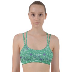 Folk Floral Pattern  Abstract Flowers Print  Seamless Pattern Line Them Up Sports Bra