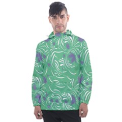 Folk Floral Pattern  Abstract Flowers Print  Seamless Pattern Men s Front Pocket Pullover Windbreaker by Eskimos