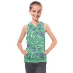 Folk Floral Pattern  Abstract Flowers Print  Seamless Pattern Kids  Sleeveless Hoodie by Eskimos