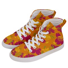 Folk Floral Pattern  Abstract Flowers Print  Seamless Pattern Men s Hi-top Skate Sneakers by Eskimos