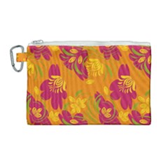 Folk Floral Pattern  Abstract Flowers Print  Seamless Pattern Canvas Cosmetic Bag (large) by Eskimos