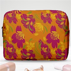 Folk Floral Pattern  Abstract Flowers Print  Seamless Pattern Make Up Pouch (large) by Eskimos