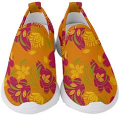 Folk Floral Pattern  Abstract Flowers Print  Seamless Pattern Kids  Slip On Sneakers by Eskimos