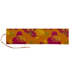 Folk Floral Pattern  Abstract Flowers Print  Seamless Pattern Roll Up Canvas Pencil Holder (l) by Eskimos