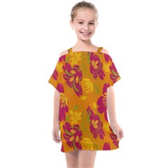 Folk Floral Pattern  Abstract Flowers Print  Seamless Pattern Kids  One Piece Chiffon Dress by Eskimos