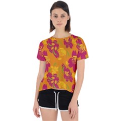 Folk Floral Pattern  Abstract Flowers Print  Seamless Pattern Open Back Sport Tee by Eskimos