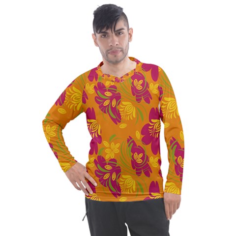 Folk Floral Pattern  Abstract Flowers Print  Seamless Pattern Men s Pique Long Sleeve Tee by Eskimos