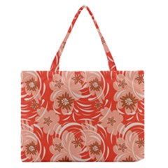 Folk Floral Pattern  Abstract Flowers Print  Seamless Pattern Zipper Medium Tote Bag by Eskimos