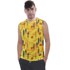 Folk floral pattern. Abstract flowers print. seamless pattern Men s Regular Tank Top