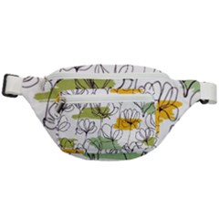 Flower Line Art Color Seamless Pattern Fanny Pack