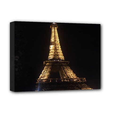 Tour Eiffel Paris Nuit Deluxe Canvas 16  X 12  (stretched)  by kcreatif