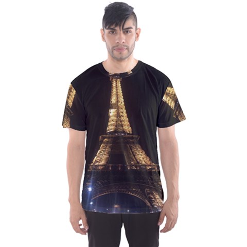 Tour Eiffel Paris Nuit Men s Sport Mesh Tee by kcreatif