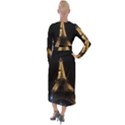 Tour Eiffel Paris Nuit Velvet Maxi Wrap Dress View2