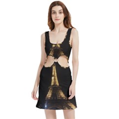 Tour Eiffel Paris Nuit Velvet Cutout Dress by kcreatif