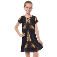 Tour Eiffel Paris Nuit Kids  Cross Web Dress by kcreatif