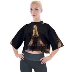 Tour Eiffel Paris Nuit Mock Neck Tee