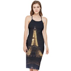 Tour Eiffel Paris Nuit Bodycon Cross Back Summer Dress