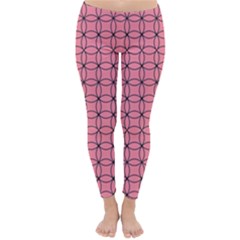 Circles On Pink Classic Winter Leggings