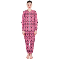 Circles On Pink Onepiece Jumpsuit (ladies) 