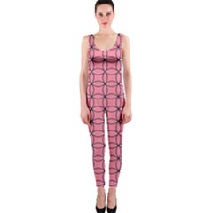 Circles On Pink One Piece Catsuit by JustToWear