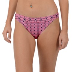 Circles On Pink Band Bikini Bottom