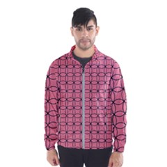 Circles On Pink Men s Windbreaker