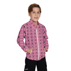 Circles On Pink Kids  Windbreaker