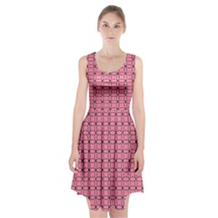 Circles On Pink Racerback Midi Dress by JustToWear