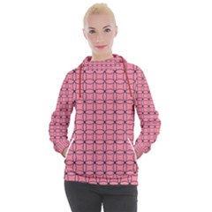 Circles On Pink Women s Hooded Pullover