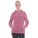 Circles on pink Women s Hooded Pullover View1