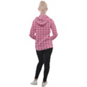 Circles on pink Women s Hooded Pullover View2