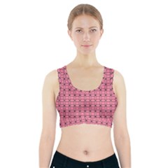 Circles On Pink Sports Bra With Pocket by JustToWear