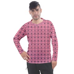 Circles On Pink Men s Pique Long Sleeve Tee