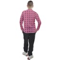 Circles on pink Men s Pique Long Sleeve Tee View2