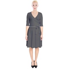 Beluga Grey Wrap Up Cocktail Dress by FabChoice