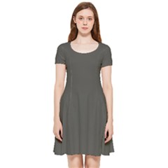 Beluga Grey Inside Out Cap Sleeve Dress by FabChoice