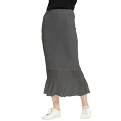 Beluga Grey Maxi Fishtail Chiffon Skirt