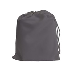 Carbon Grey Drawstring Pouch (xl) by FabChoice