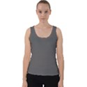 Carbon Grey Velvet Tank Top View1