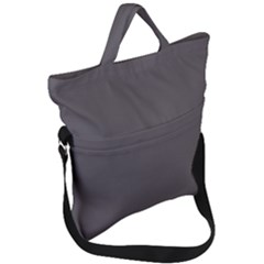 Carbon Grey Fold Over Handle Tote Bag by FabChoice