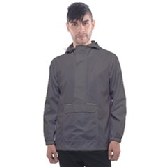 Carbon Grey Men s Front Pocket Pullover Windbreaker by FabChoice