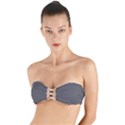 Carbon Grey Twist Bandeau Bikini Top View1